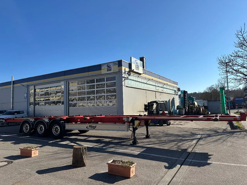 Containerbil/ Växelflak semitrailer Fliegl Containerchassis für 2 Wechselbrücken 15 m extralang!