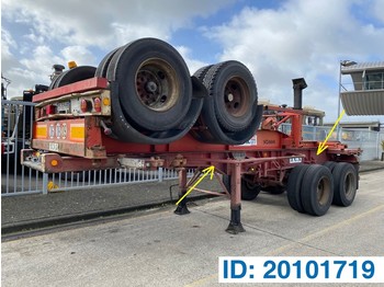 Containerbil/ växelflak semitrailer Fruehauf Skelet 20 ft