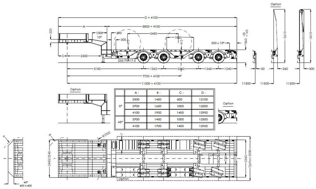 Ny Låg lastare semitrailer Faymonville 4-(2+2)-Achs-Tele-Semi m. Radmulden u. Rampen: bild 11