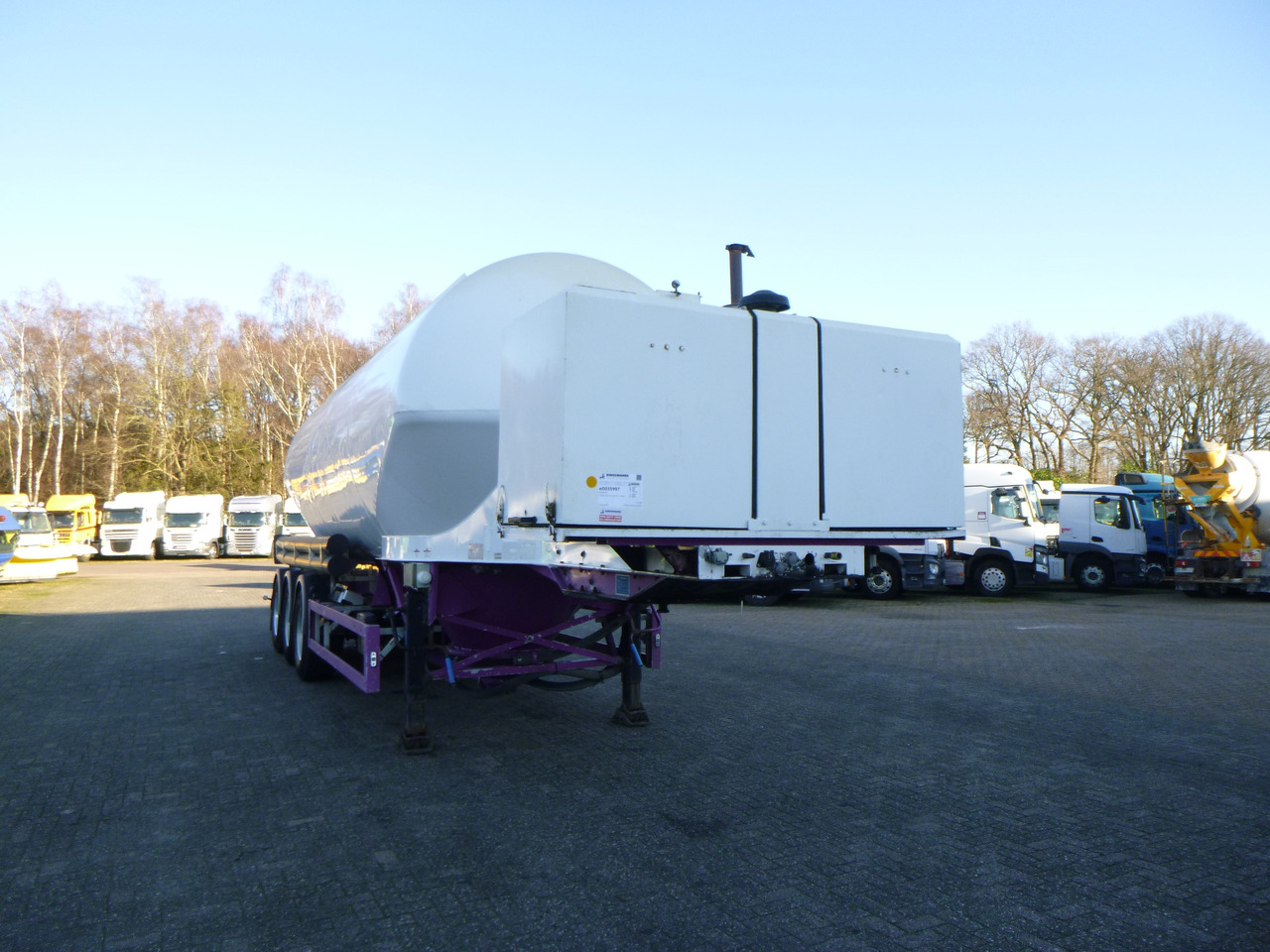 Tanktrailer för transportering mjöl Feldbinder Powder tank alu 36 m3 / 1 comp + compressor: bild 2