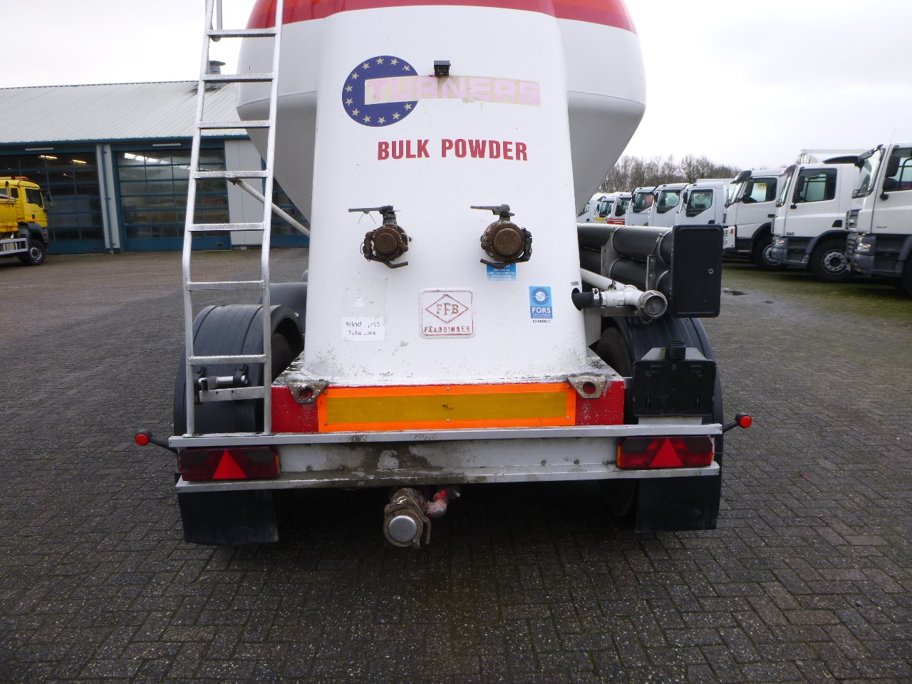 Bulktrailer för transportering mjöl Feldbinder Powder tank alu 38 m3 / 1 comp: bild 5
