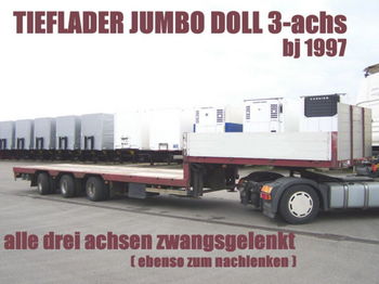 Doll TIEFLADER JUMBO 3achs ZWANGSGELENKT schwanenhals - Flaktrailer