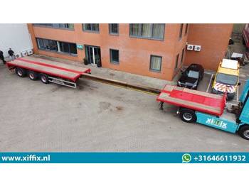 Flaktrailer Faymonville 3-ass. Vlakke uitschuifbare oplegger // 2x gestuurd