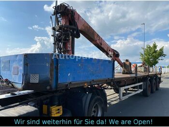 Kotschenreuther SL 270/3L Auflieger Plattform mit Kran Greifer  - Flaktrailer