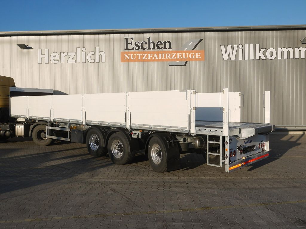 Flaktrailer Schröder 12,85m*Rollkran-Kran*Pritsche Lenkachse