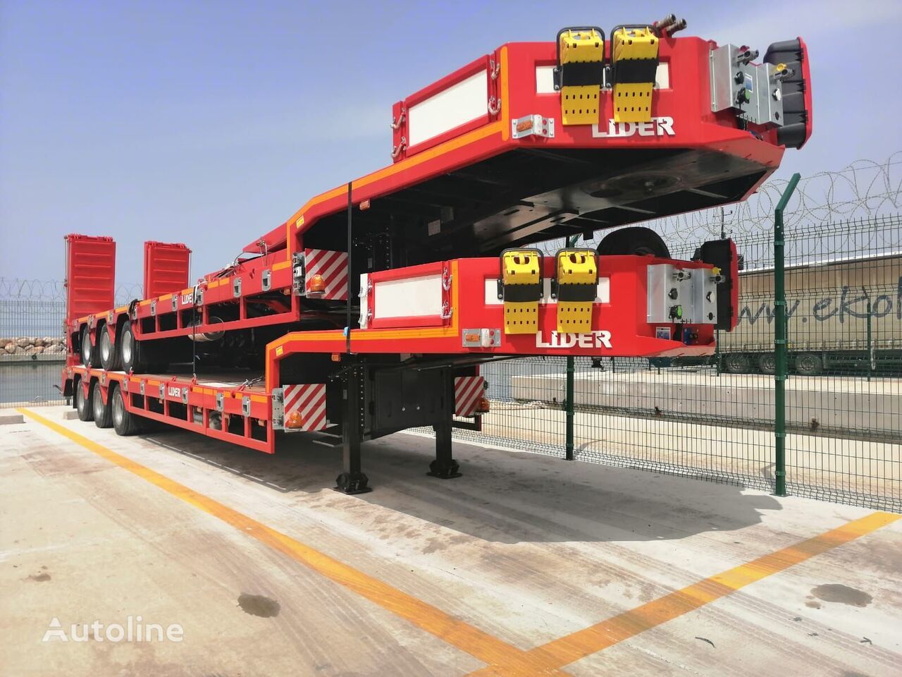 Ny Låg lastare semitrailer för transportering tunga maskiner LIDER 2024  READY IN STOCK 50 TONS CAPACITY LOWBED: bild 11