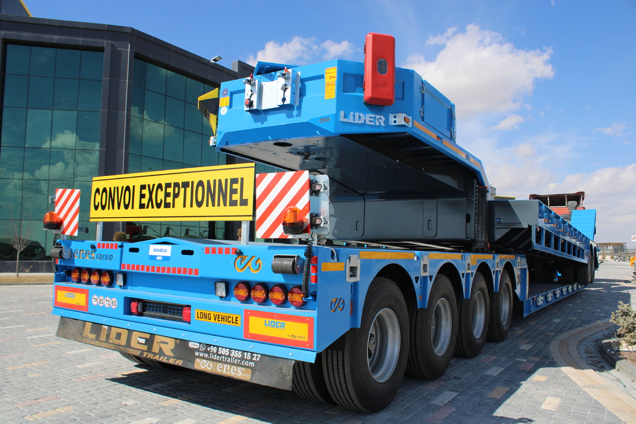 Ny Låg lastare semitrailer för transportering tunga maskiner LIDER 2024 READY IN STOCK UNUSED FRONT LOADING: bild 13