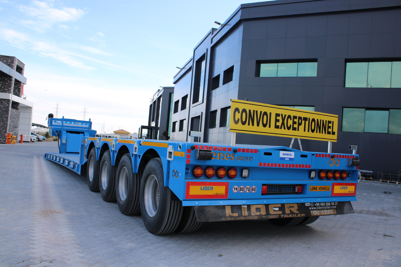 Ny Låg lastare semitrailer för transportering tunga maskiner LIDER 2024 READY IN STOCK UNUSED FRONT LOADING: bild 8