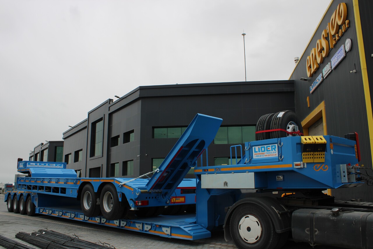 Ny Låg lastare semitrailer för transportering tunga maskiner LIDER 2024 READY IN STOCK UNUSED FRONT LOADING: bild 20