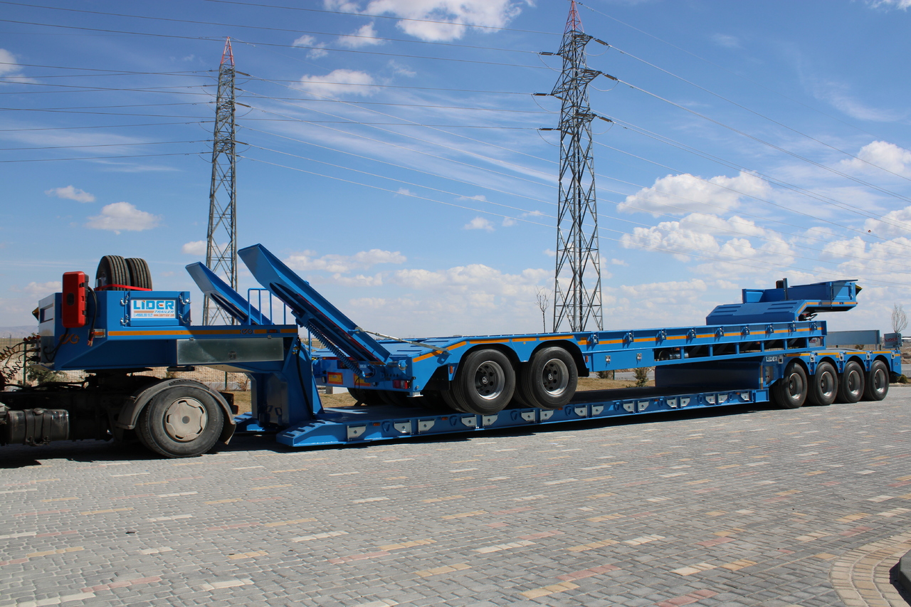 Ny Låg lastare semitrailer för transportering tunga maskiner LIDER 2024 READY IN STOCK UNUSED FRONT LOADING: bild 9