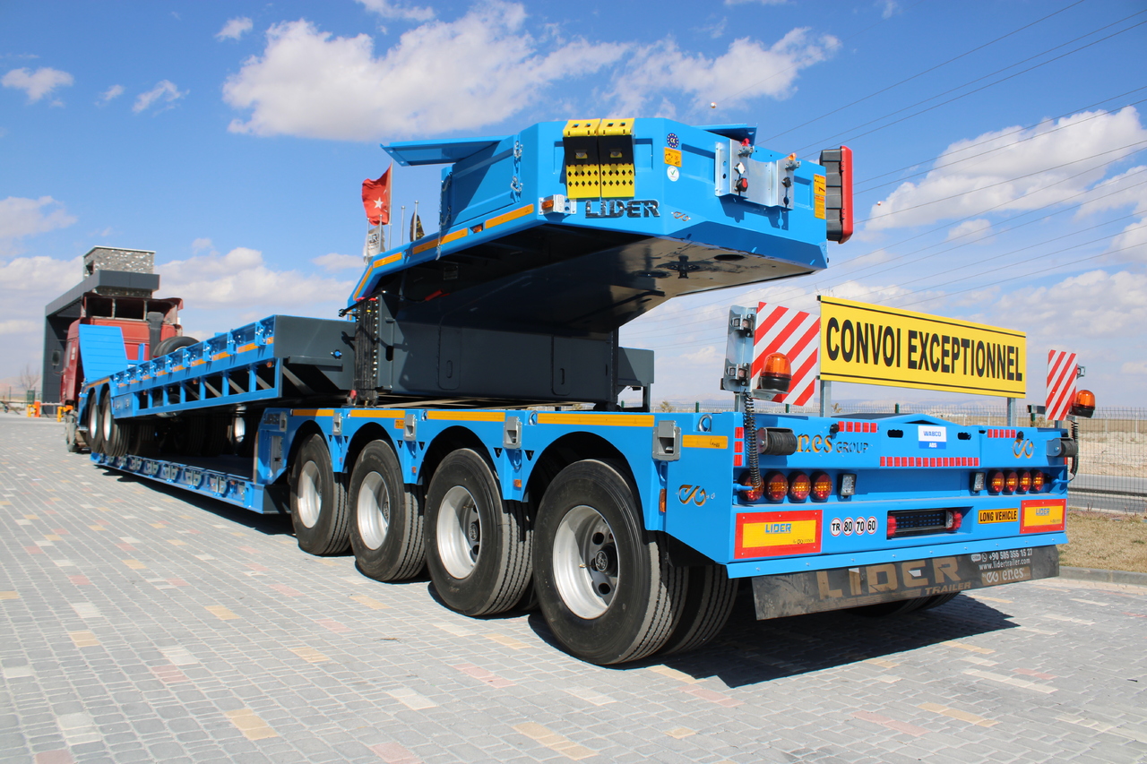 Ny Låg lastare semitrailer för transportering tunga maskiner LIDER 2024 READY IN STOCK UNUSED FRONT LOADING: bild 11