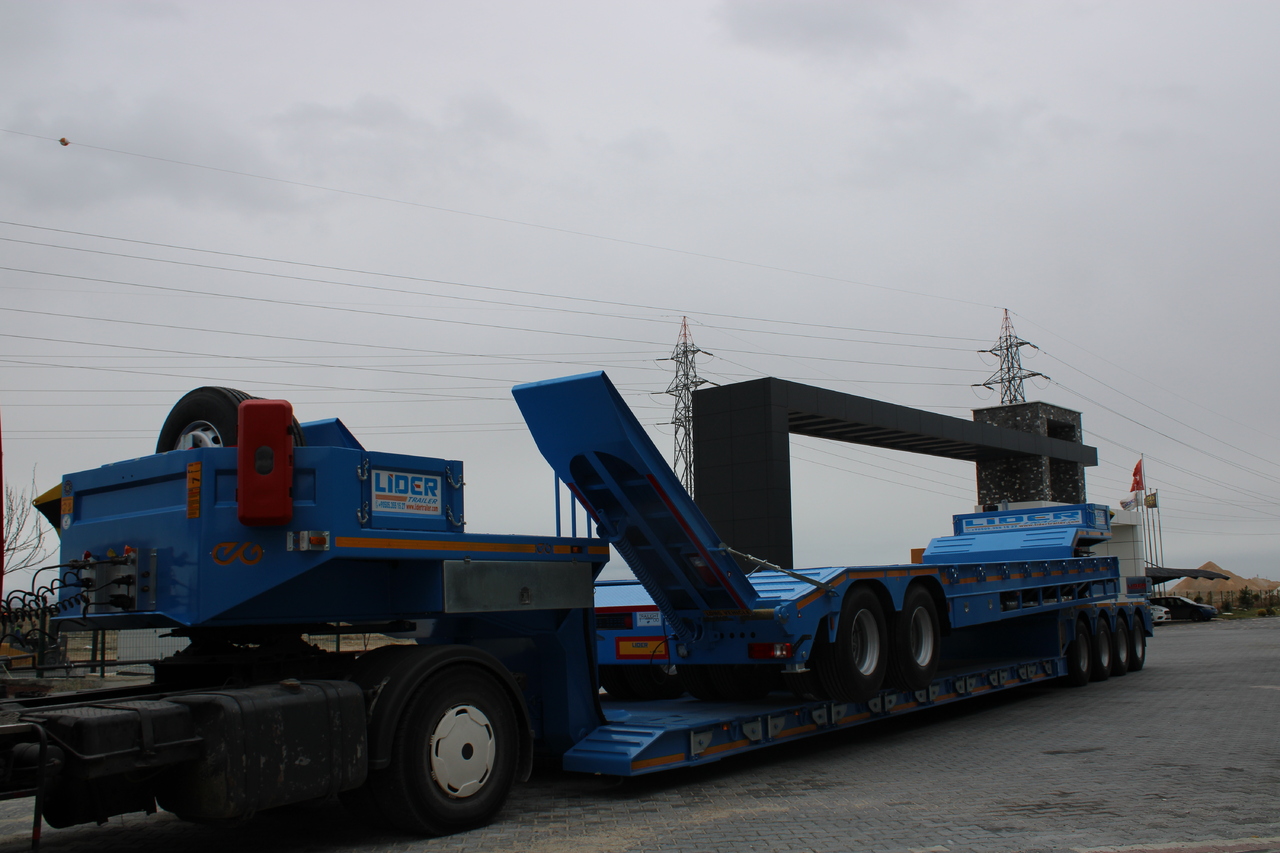 Ny Låg lastare semitrailer för transportering tunga maskiner LIDER 2024 READY IN STOCK UNUSED FRONT LOADING: bild 21