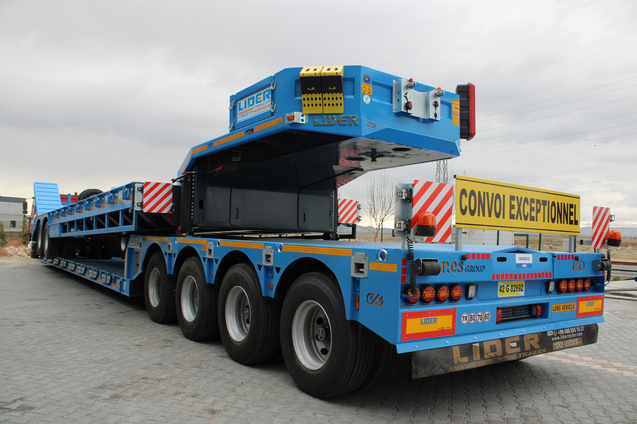 Ny Låg lastare semitrailer för transportering tunga maskiner LIDER 2024 READY IN STOCK UNUSED FRONT LOADING: bild 18