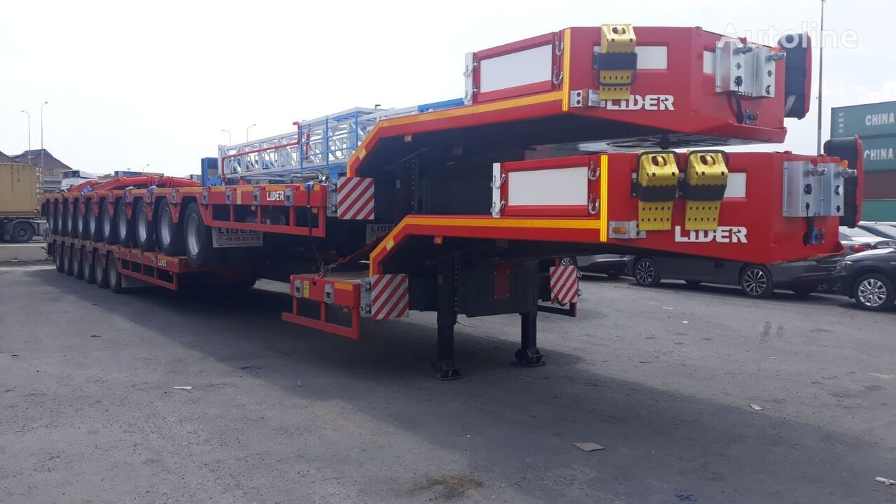 Ny Låg lastare semitrailer LIDER 2024 model 150 Tons capacity Lowbed semi trailer: bild 16