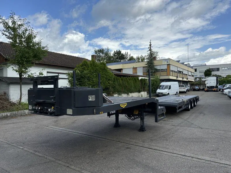 Låg lastare semitrailer Broshuis Tele Semi Tieflader Luft 4.5 m auszieh u. 3 m verb Tele Semi Tieflader Luft 4.5 m auszieh u. 3 m verbreiterb.