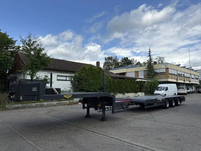 Låg lastare semitrailer Broshuis Tele Semi Tieflader Luft 4.5 m auszieh u. 3 m verb Tele Semi Tieflader Luft 4.5 m auszieh u. 3 m verbreiterb.