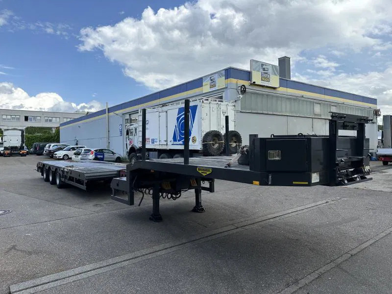 Låg lastare semitrailer Broshuis Tele Semi Tieflader Luft 4.5 m auszieh u. 3 m verb Tele Semi Tieflader Luft 4.5 m auszieh u. 3 m verbreiterb.
