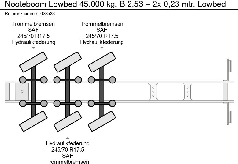 Låg lastare semitrailer Nooteboom Lowbed 45.000 kg, B 2,53 + 2x 0,23 mtr, Lowbed: bild 7