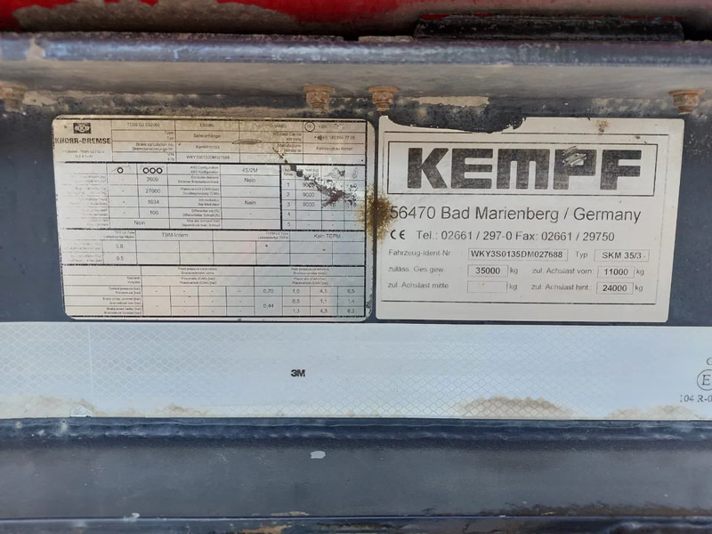 Tippbil semitrailer Kempf Kipp-SANH*HARDOX*31 m³ *Lift*Alcoa