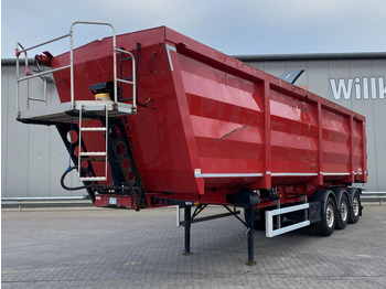Tippbil semitrailer Langendorf Stahlmulde 50m³*ALU-Felgen*Portal*1+3 Liftachse 