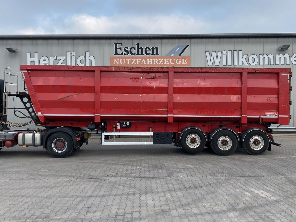 Tippbil semitrailer Langendorf Stahlmulde 50m³*ALU-Felgen*Portal*1+3 Liftachse