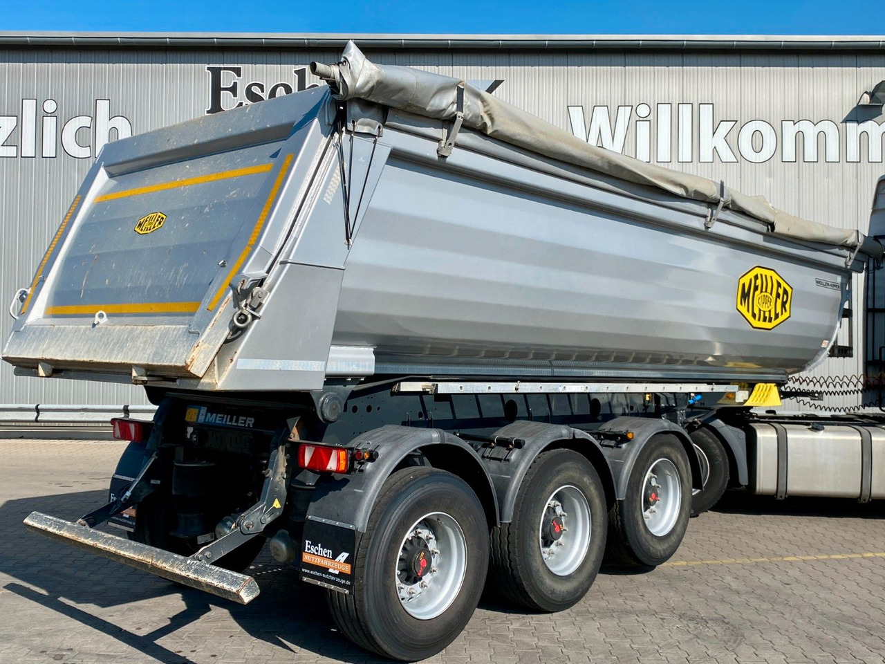 Tippbil semitrailer Meiller MHPS 44.3-N | Stahl 24m³*Luft-Lift*Rollplane*SAF