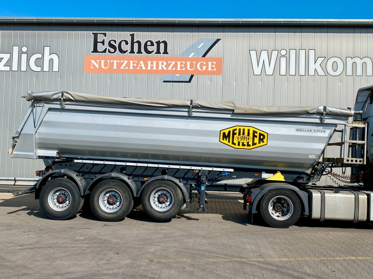 Tippbil semitrailer Meiller MHPS 44.3-N | Stahl 24m³*Luft-Lift*Rollplane*SAF