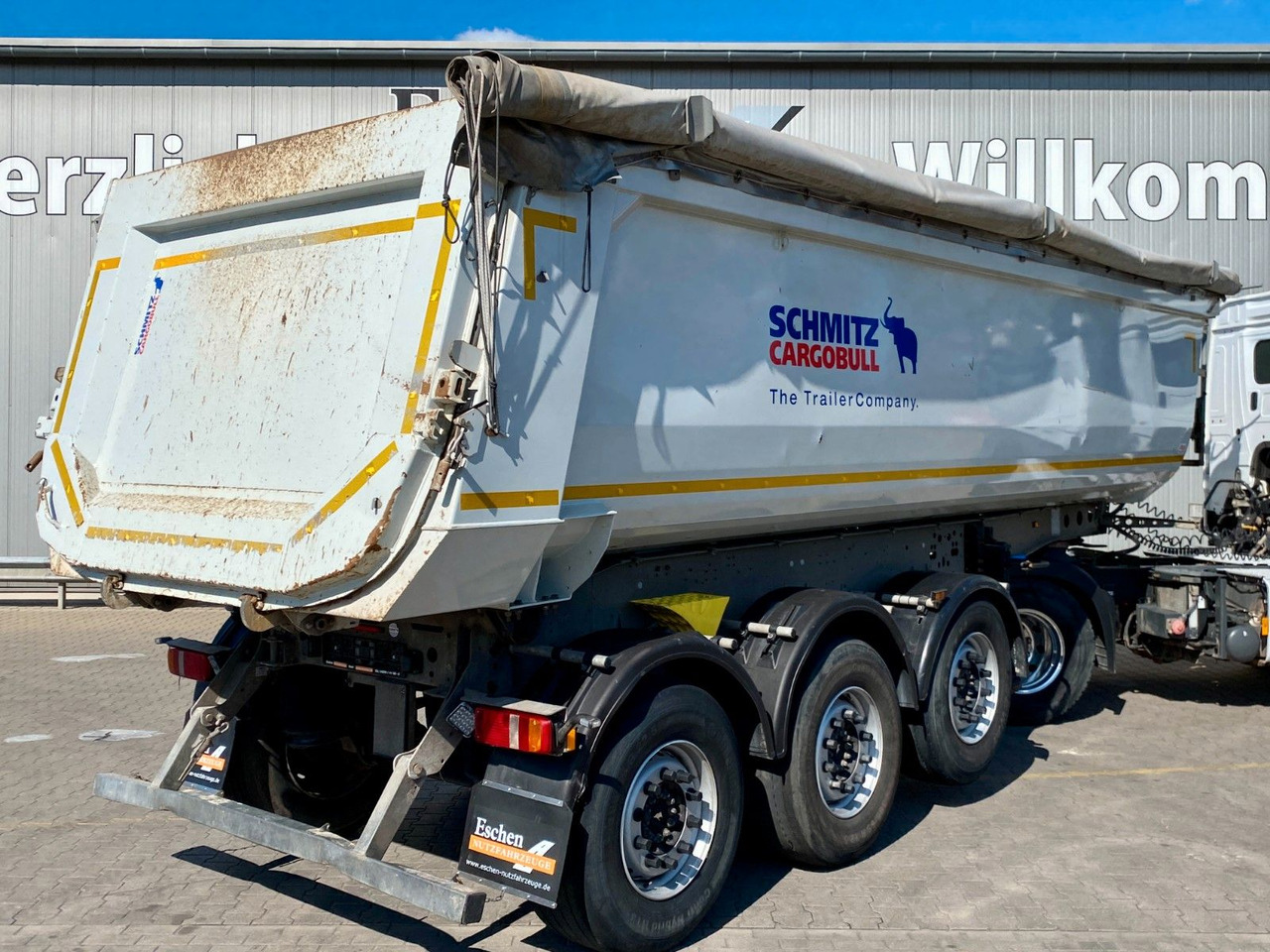 Tippbil semitrailer Schmitz Cargobull SCB S3D| Stahl 29m³*Luft-Lift*verzinkt*Rollplane