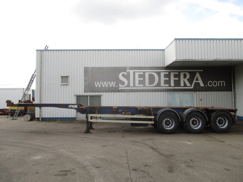 Containerbil/ Växelflak semitrailer Wielton NS34P , Container trailer , 3 ROR axles , drum brakes , air suspension: bild 2