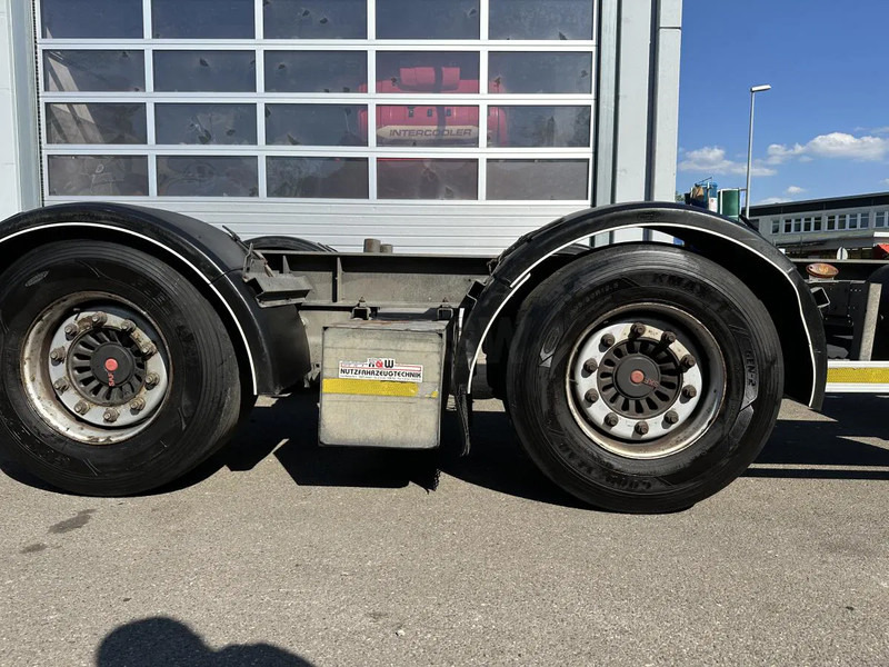 Containersläp/ Växelflaksläp H&W 4 x Tandem Lafette MEGA verzinkt Mitnahmestapl. 7. 3 x Tandem Lafette MEGA verzinkt Mitnahmestapl. 7.82 m