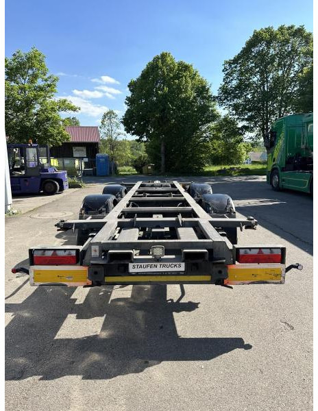 Containersläp/ Växelflaksläp H&W 4 x Tandem Lafette MEGA verzinkt Mitnahmestapl. 7. 3 x Tandem Lafette MEGA verzinkt Mitnahmestapl. 7.82 m