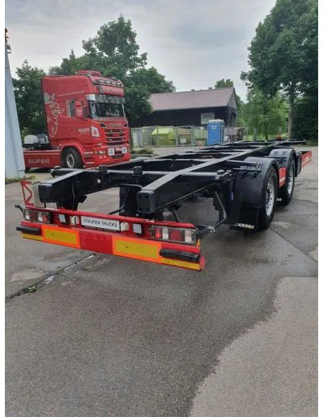 Containersläp/ Växelflaksläp Krone Tandem Standard Lafette tiefgekuppelt 2-Achs Tandem Standard Lafette tiefgekuppelt TÜV NEU!