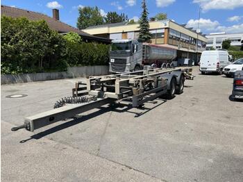 Containersläp/ växelflaksläp System Trailers Tandemlafette Twistlock Jumbo verzinkt untergekup.18to