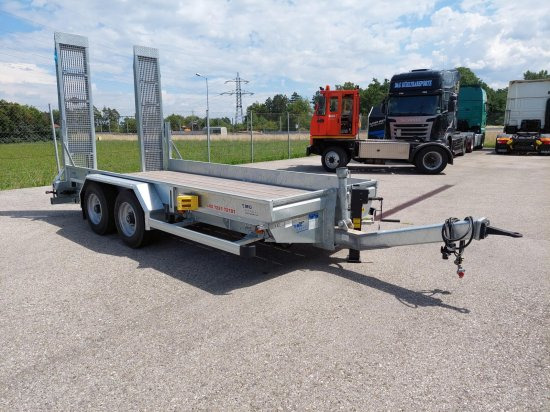 Ny Låg lastare trailer för transportering tunga maskiner HUMBAUR HS115020 BS Zentralachsanhänger mit Auffahrrampen, Verzinkt,: bild 6