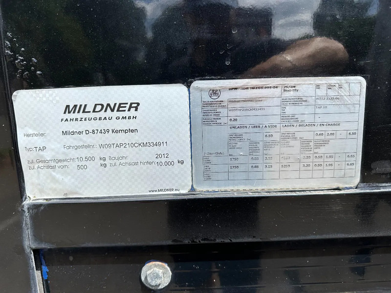 Kapellsläp Mildner Tandem Anhänger Tautliner TOPZUSTAND WIE NEU!