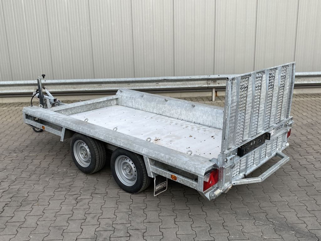 Låg lastare trailer Hulco Anhänger Tieflader Minibagger Maschinen Rampen
