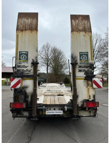 Låg lastare trailer Müller-Mitteltal T4 4-Achs Tieflader Radmulden luftgefedert T4 4-Achs Tieflader Radmulden luftgefedert