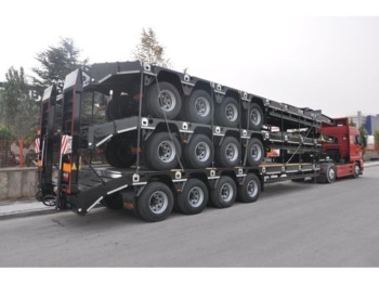 OZGUL LW4 80 Ton, 3 m, steel susp., hydr. ramps - Låg lastare trailer