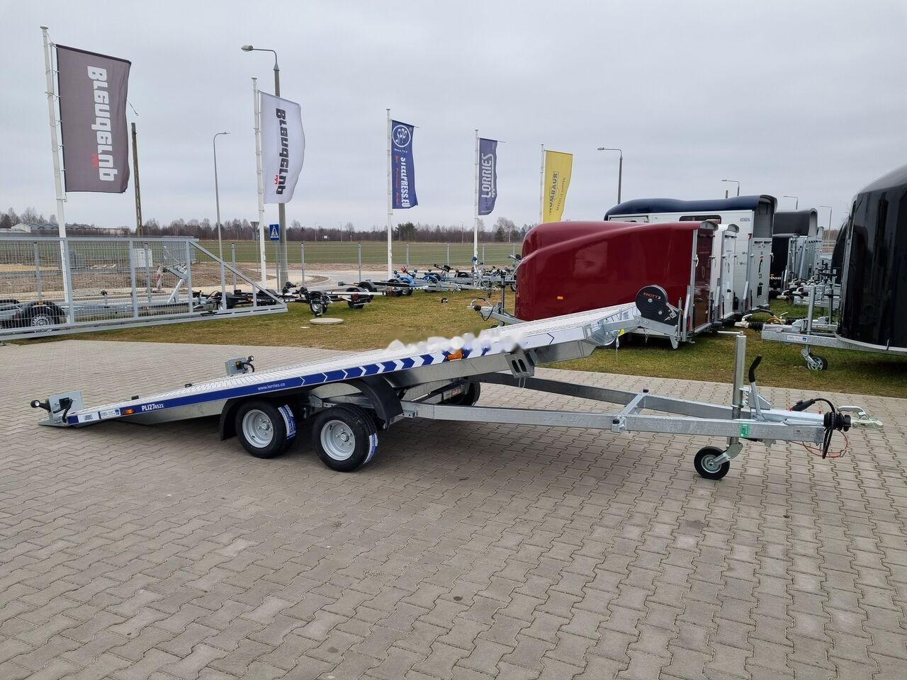 Ny Biltransportsläp Lorries PLI-27 4521 car platform trailer 450x210 cm laweta: bild 30