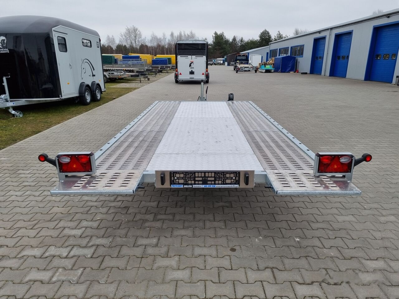 Ny Biltransportsläp Lorries PLI-27 4521 car platform trailer 450x210 cm laweta: bild 6