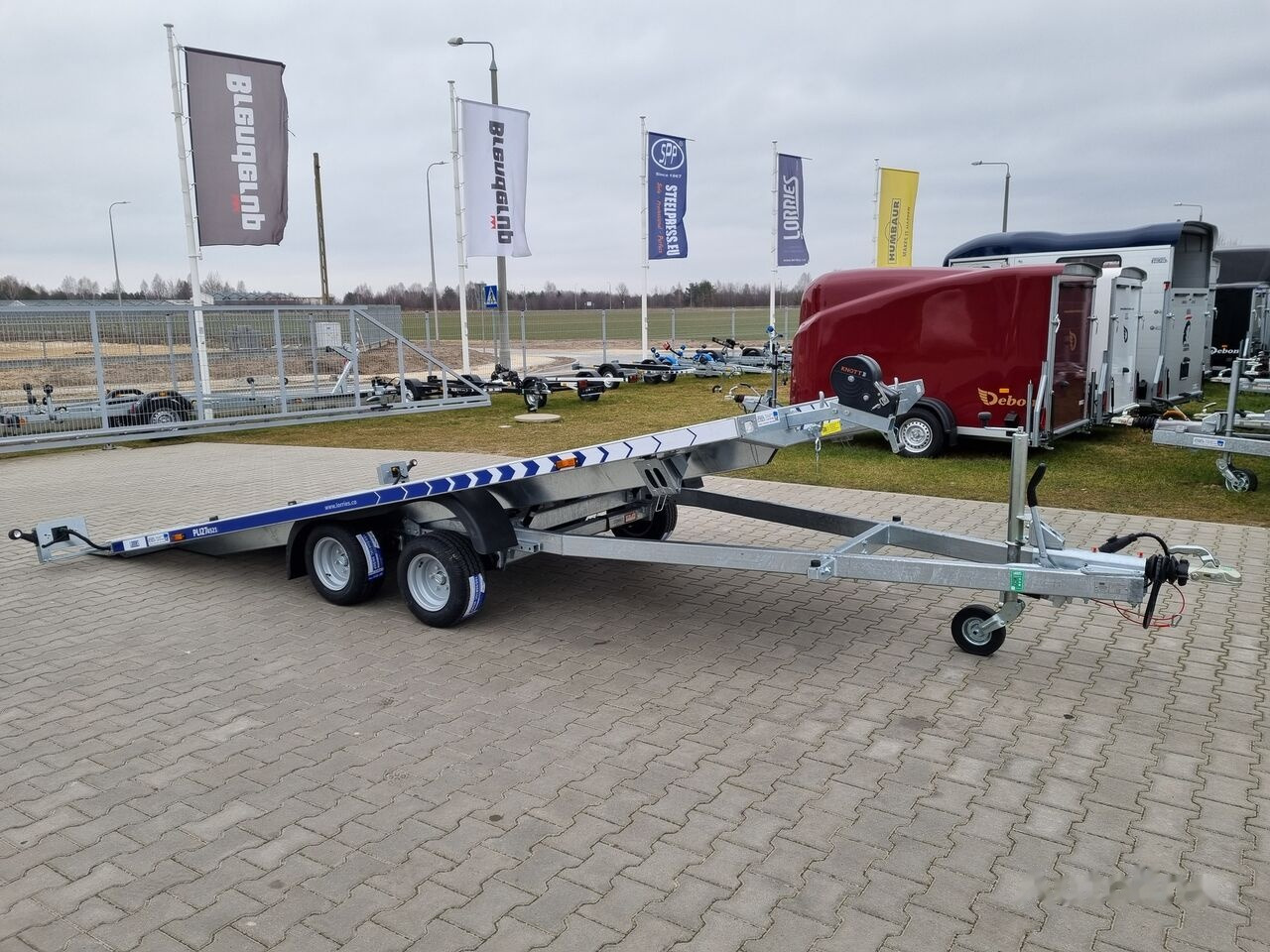 Ny Biltransportsläp Lorries PLI-27 4521 car platform trailer 450x210 cm laweta: bild 41