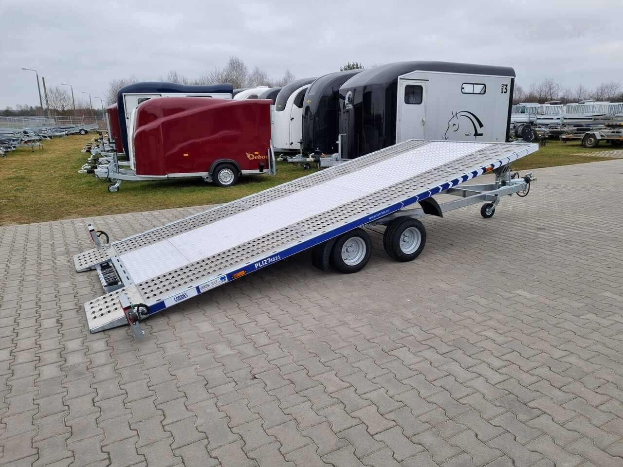 Ny Biltransportsläp Lorries PLI-27 4521 car platform trailer 450x210 cm laweta: bild 39