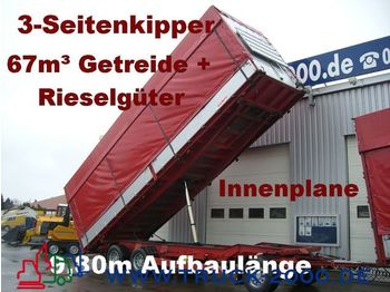 KEMPF 3-Seiten Getreidekipper 67m³   9.80m Aufbaulänge - Skåpsläp