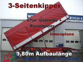 KEMPF 3-Seiten Getreidekipper 67m³   9.80m Aufbaulänge - Skåpsläp
