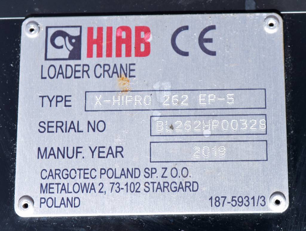 Lastbilskran för Lastbil Hiab X-HIPRO 262 EP-5 CD: bild 7