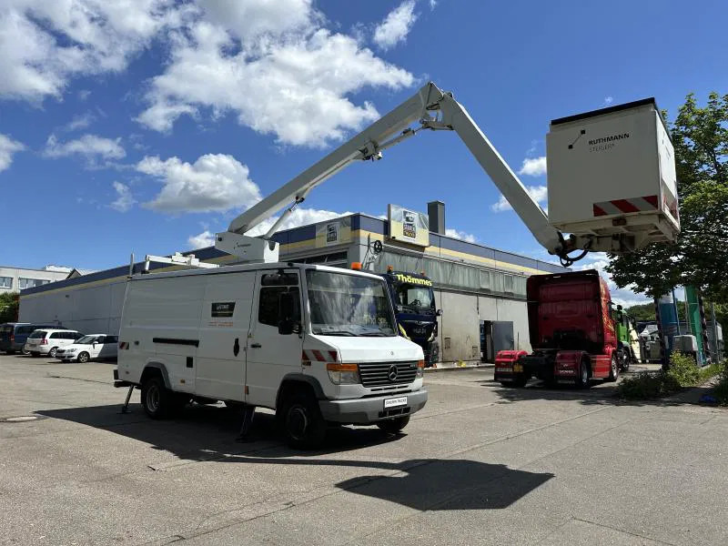 Transportbil Mercedes-Benz Vario 614 D-KA RUTHMANN K130 Hubsteiger 13 m TÜV neu