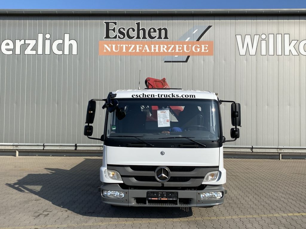 Transportbil med tippflak Mercedes-Benz 818 Atego | Fassi F65*MEILLER*PKW-AHK*1.Hand
