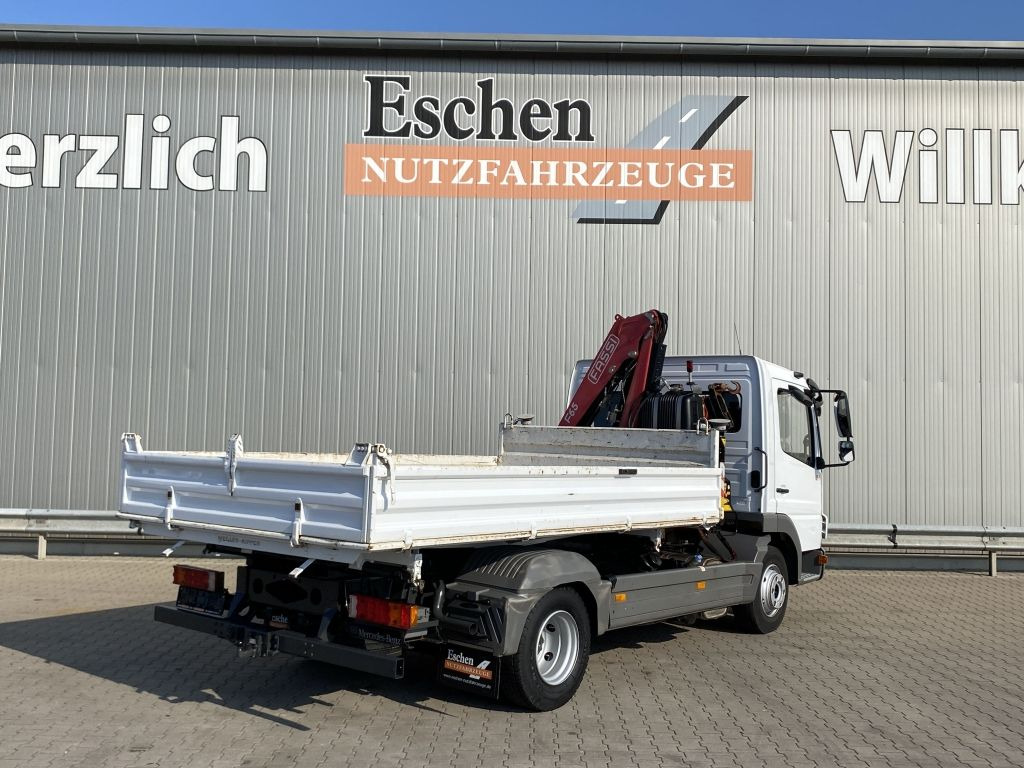Transportbil med tippflak Mercedes-Benz 818 Atego | Fassi F65*MEILLER*PKW-AHK*1.Hand