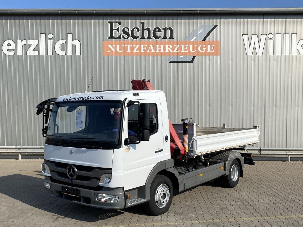 Transportbil med tippflak Mercedes-Benz 818 Atego | Fassi F65*MEILLER*PKW-AHK*1.Hand