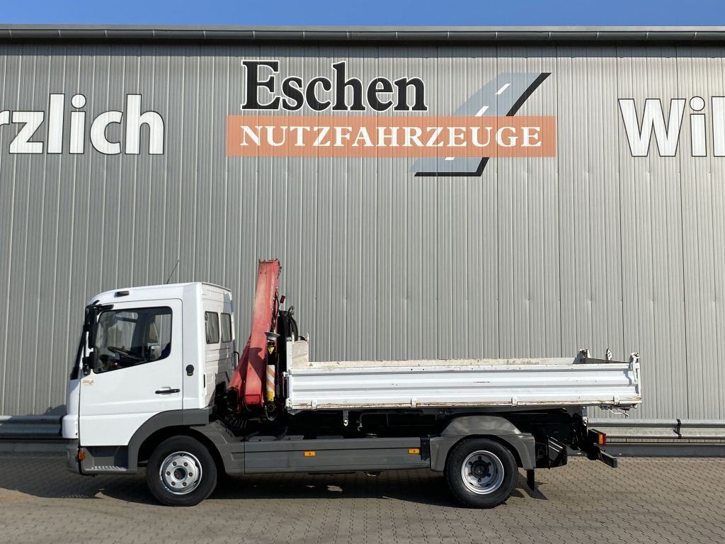 Transportbil med tippflak Mercedes-Benz 818 Atego | Fassi F65*MEILLER*PKW-AHK*1.Hand